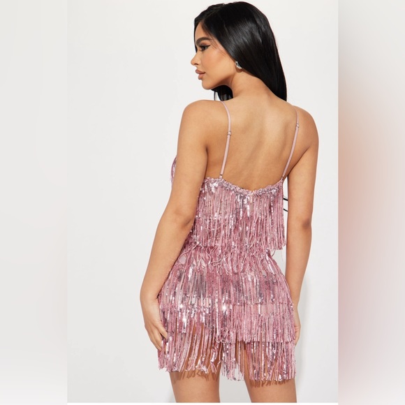 The After Party Sequin Mini Dress - Pink - Picture 2 of 2